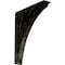 Ekena Millwork Nevio Wrought Iron Bracket, (Triple center brace), Antiqued Pale Gold 2"W x 10"D x 12"H BKTM02X10X12TNEAPG - alternate 1